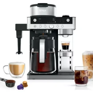 NINJA Prestige DualBrew System CFN802UK Pod & Filter Coffee Machine – Stainless Steel & Black