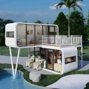 Modern Space Capsule House With Wheels for Mobile Living